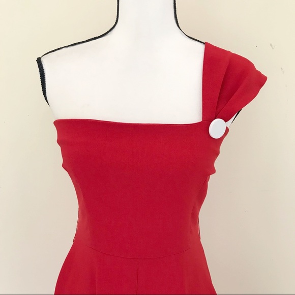 Tatyana Elvgren Surprised Dress Red 50s Dress - Picture 3 of 8